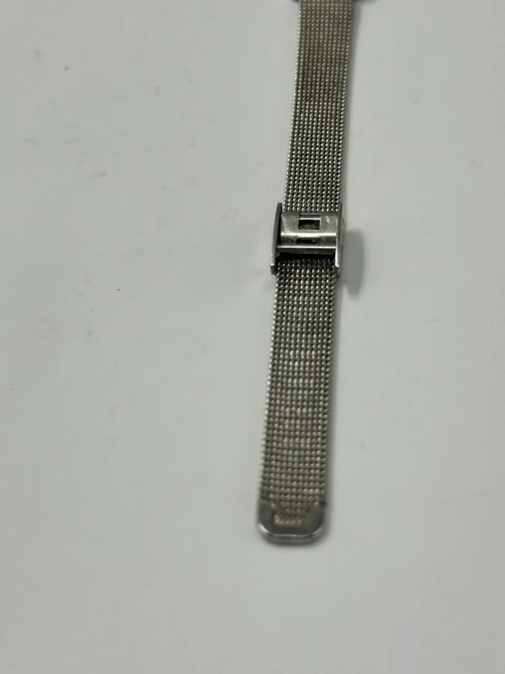 3/$30 Timex Watch Women Silver Tone Oval Dial 18MM Mesh Band New Battery